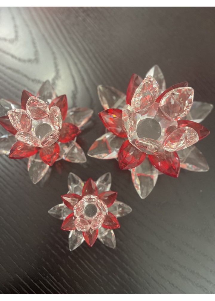 MUMLUK NİLÜFER KIRMIZI 3LÜ