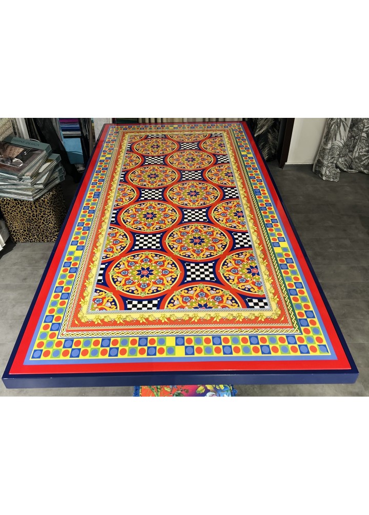 DOLCE KIRMIZI DESEN YEMEK MASASI