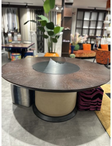 İKEBANA AYAĞI BORDO ZEBRA YUVARLAK SUNUM MASASI