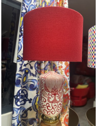 ABAJUR BEYAZ KIRMIZI