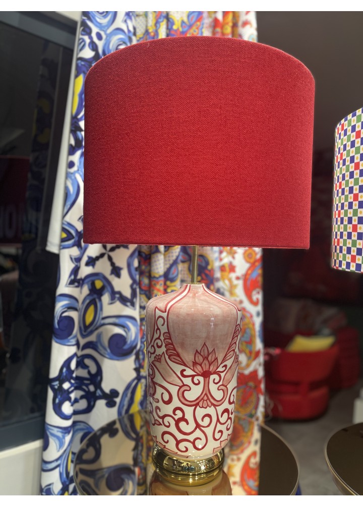 ABAJUR BEYAZ KIRMIZI